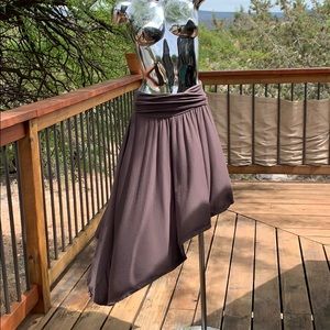 Loved Brown knit skirt /dress 🌸 asymmetrical Sz M